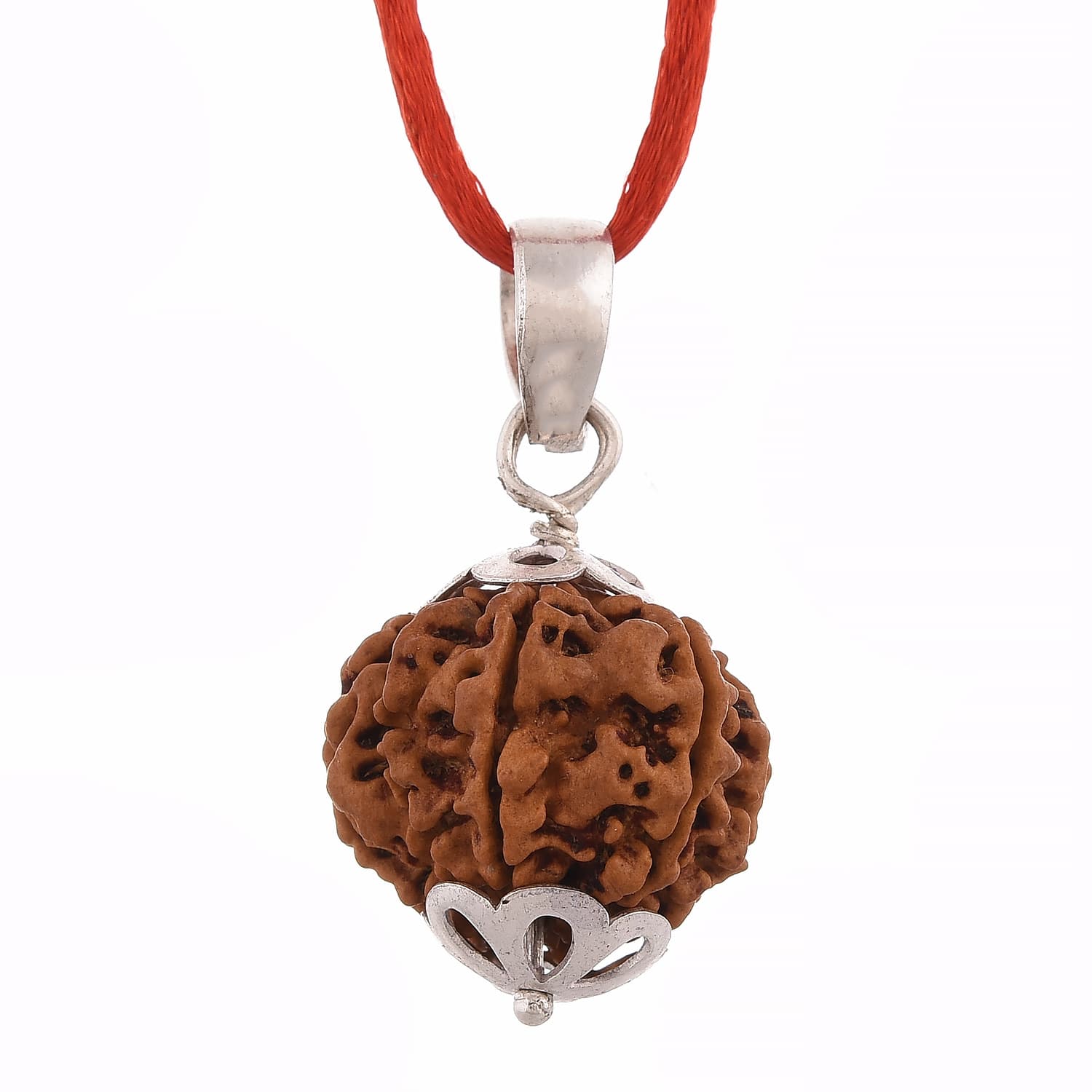 Amorfos® Lab certified 8 Mukhi Rudraksha Pendant, Nepal Originated Rudrakash, Average Size Approx 15-18mm, Unisex Pendant