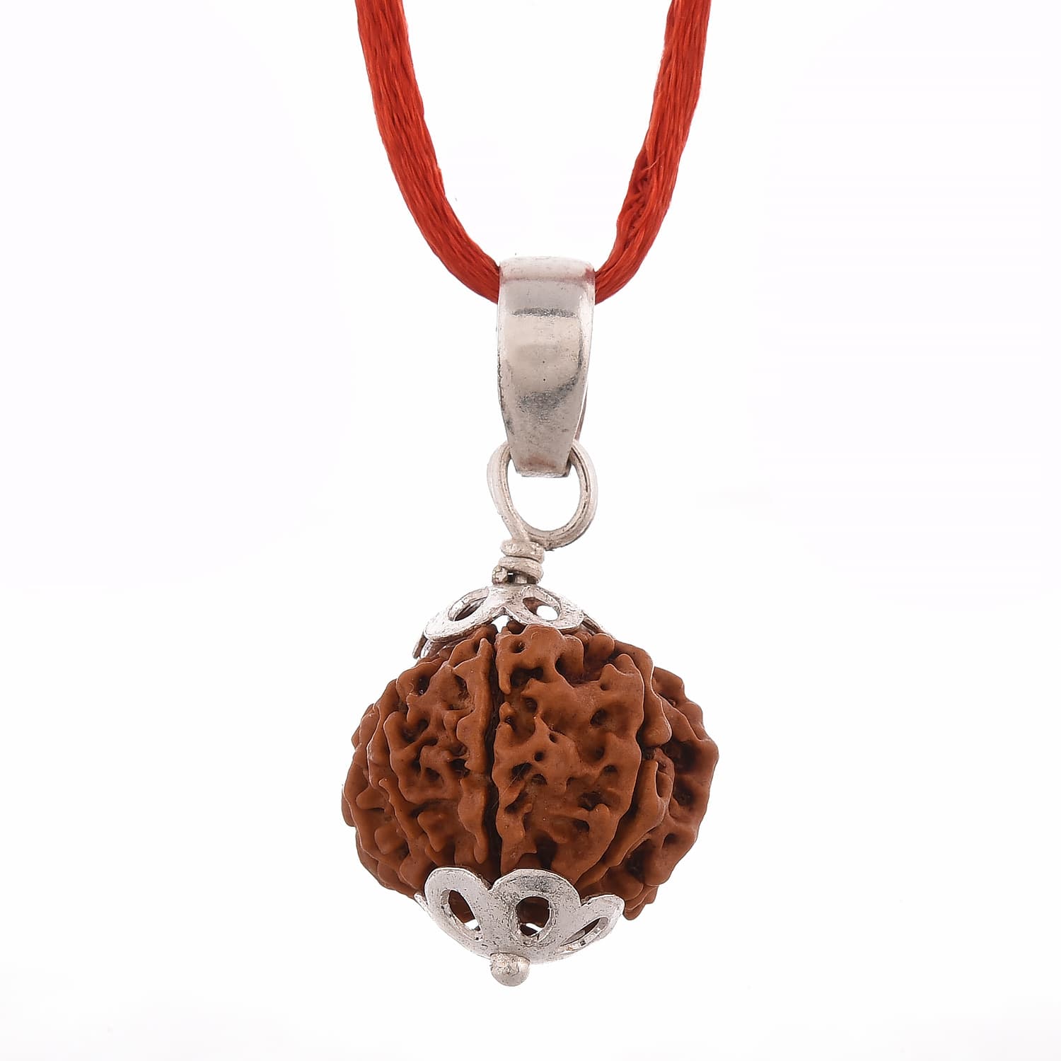 Amorfos® Lab Certified 9 Mukhi Rudraksha, Nepali Premium Quality Rudraksh Size: 20-25mm Unisex Pendant