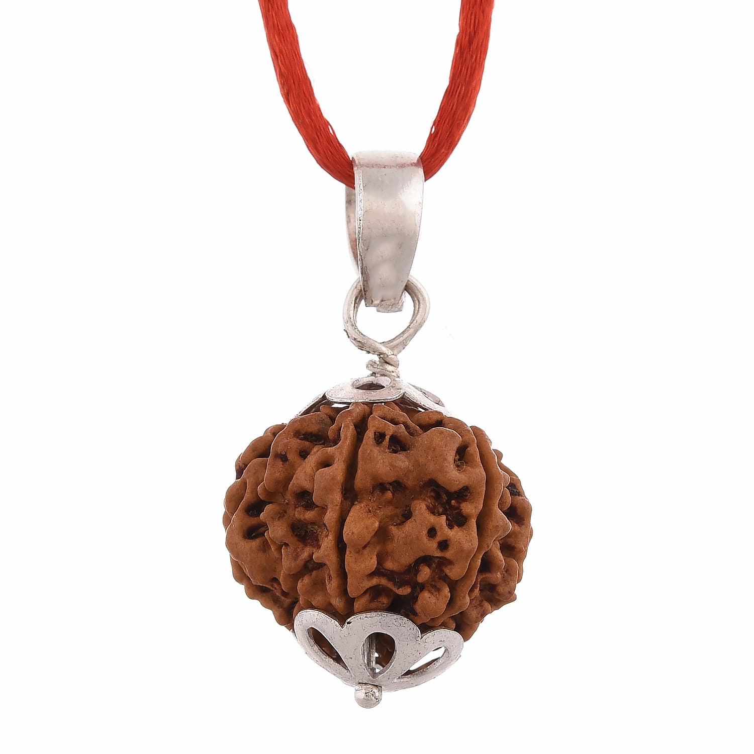 Amorfos® Lab certified 8 Mukhi Nepali Rudraksha Pendant, Nepal (Brown)
