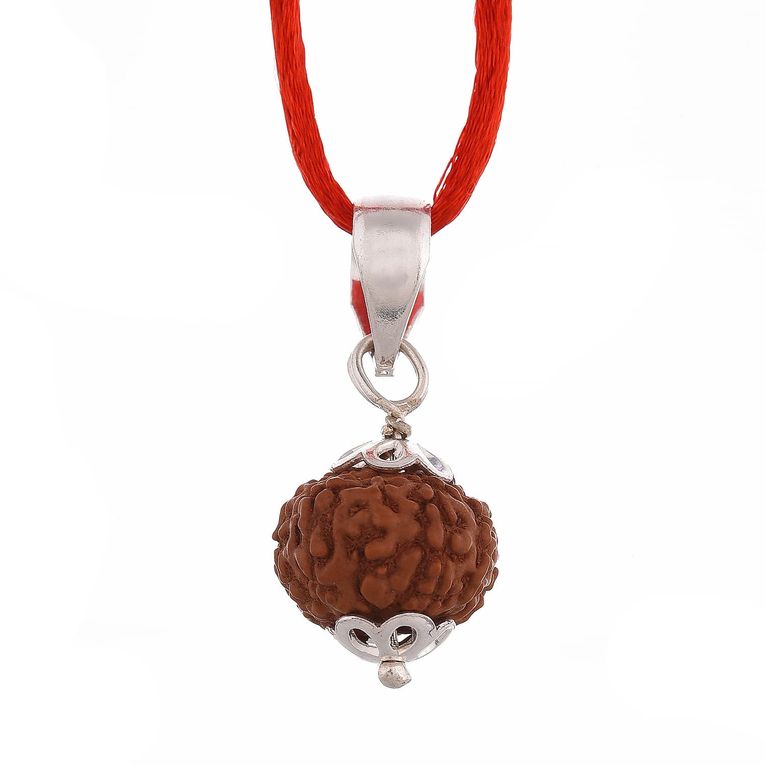 Amorfos® Certified 8 Mukhi Indonesian Rudraksha Pendant (Brown)